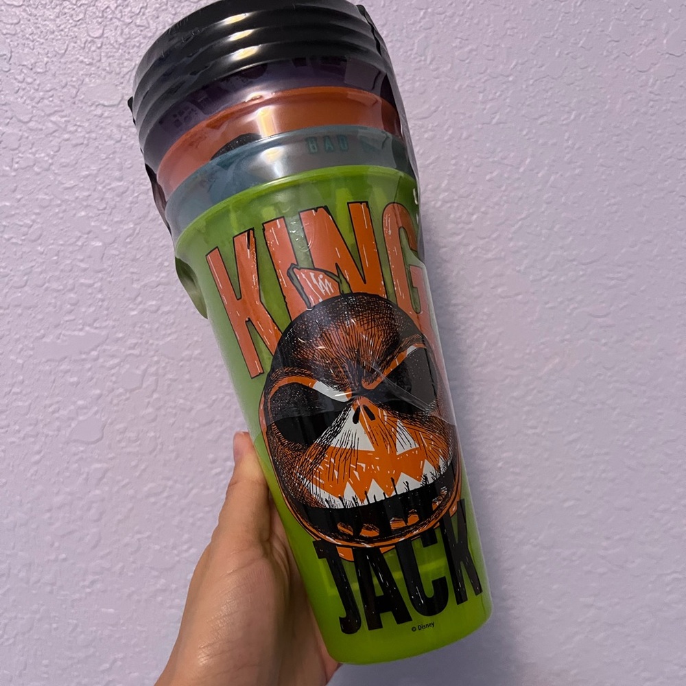 Glow In Dark The Nightmare Before Christmas 4 Pack ZAK Reusable Cup With Straws